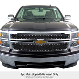 Stainless Steel Main Upper Rivet Grille 2014-2015 Chevy Silverado 1500 GR03LEA77H
