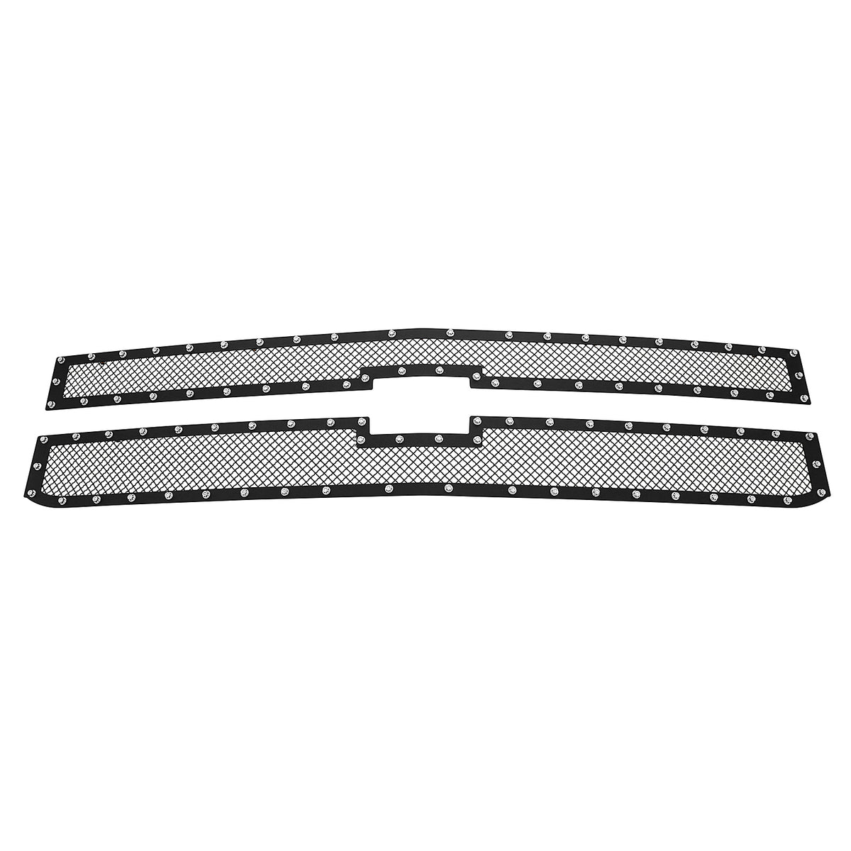 Stainless Steel Main Upper Rivet Grille 2015-2019 Chevy Silverado 2500 HD /2015-2019 Chevy Silverado 3500 HD GR03LEA80H