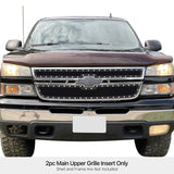Stainless Steel Main Upper Rivet Grille Chevy Silverado 1500\Chevy Silverado 1500 HD\Chevy Silverado 1500 SS\Chevy Silverado 2500 HD\Chevy Silverado 3500 GR03LEC06H