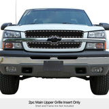 Stainless Steel Main Upper Rivet Grille Chevy Avalanche\Chevy Avalanche 2500\Chevy Silverado 1500\Chevy Silverado 1500 HD\Chevy Silverado 2500\Chevy Silverado 2500 HD\Chevy Silverado 3500 GR03LEG17H
