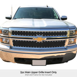 Stainless Steel Main Upper Rivet Grille 2014-2015 Chevy Silverado 1500 Not for Z71 GR03LEI50H