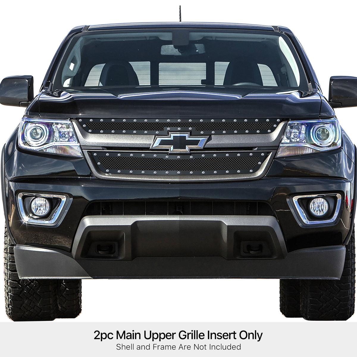 Stainless Steel Main Upper Rivet Grille 2015-2020 Chevy Colorado Not For ZR2 Model GR03LFC16H