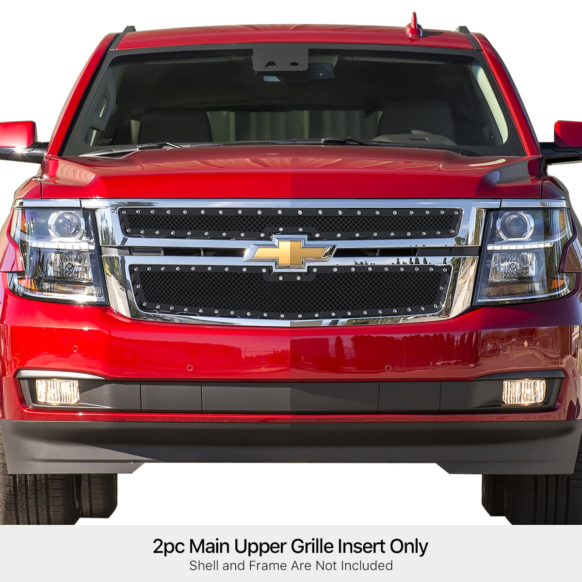 Stainless Steel Main Upper Rivet Grille 2015-2020 Chevy Suburban (For Both Honeycomb Style and Bar Style)/2015-2020 Chevy Tahoe (For Both Honeycomb Style and Bar Style) GR03LFC20H
