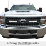 Stainless Steel Main Upper Sheet Grille 2015-2019 Chevy Silverado 2500 HD /2015-2019 Chevy Silverado 3500 HD GR03LFC33L