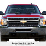 Stainless Steel Main Upper Rivet Grille 2011-2014 Chevy Silverado 2500 HD /2011-2014 Chevy Silverado 3500 HD GR03LFH31H