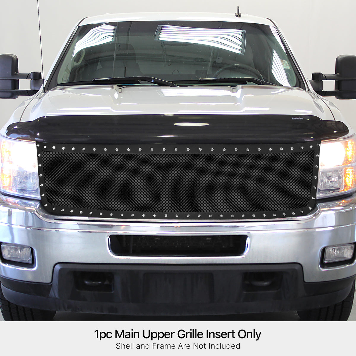 Stainless Steel Main Upper Rivet Grille 2011-2014 Chevy Silverado 2500 HD /2011-2014 Chevy Silverado 3500 HD GR03LFI53H