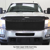Stainless Steel Main Upper Rivet Grille 2011-2014 Chevy Silverado 2500 HD /2011-2014 Chevy Silverado 3500 HD GR03LFI53H
