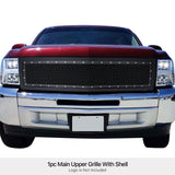 PE + Stainless Steel Main Upper Package Grille 2007-2013 Chevy Silverado 1500 (only for Models with logo height exceeding center bar) GR03PEG66H