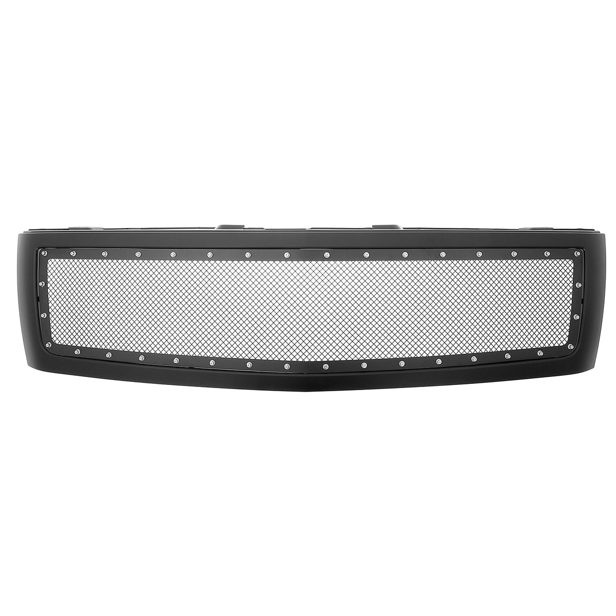 PE + Stainless Steel Main Upper Package Grille 2007-2013 Chevy Silverado 1500 (only for Models with logo height exceeding center bar) GR03PEG66H
