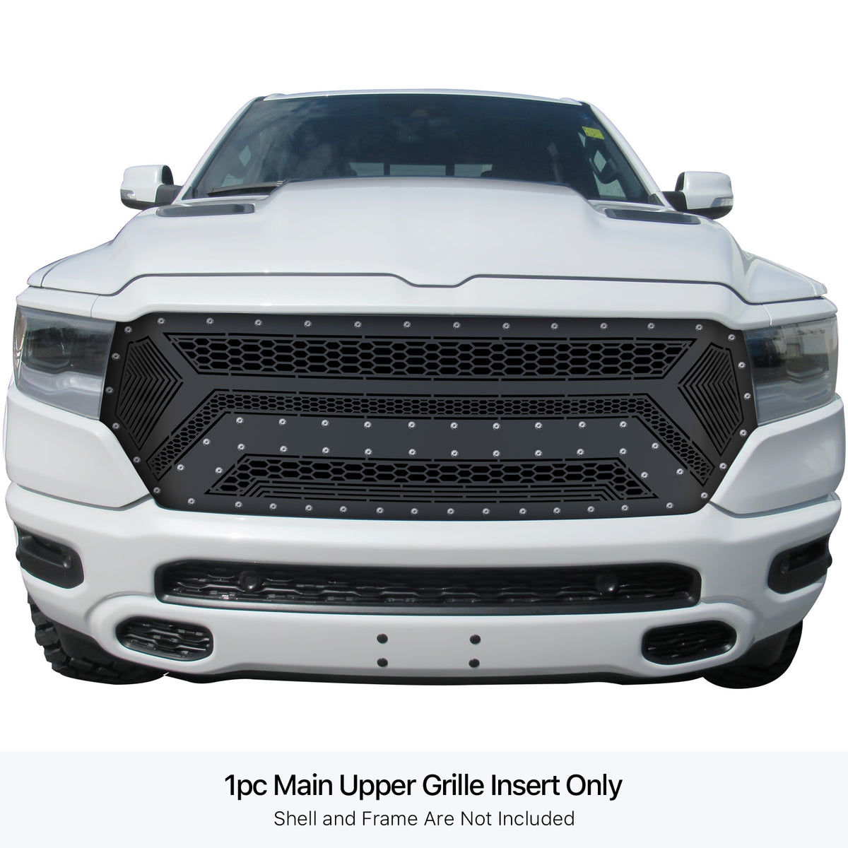 Stainless Steel Main Upper Sheet Grille 2019-2024 Ram 1500 Laramie/Lone Star/Big Horn/Tradesman (Excl. 19-24 Ram 1500 Classic, Excl. Laramie Limited) GR04DEE40N