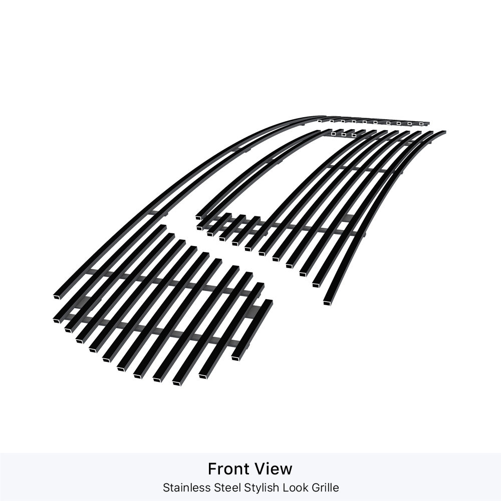 Stainless Steel Main Upper Black Stainless Steel Billet Grille 2019-2024 Ram 1500 Rebel GR04FEB03J