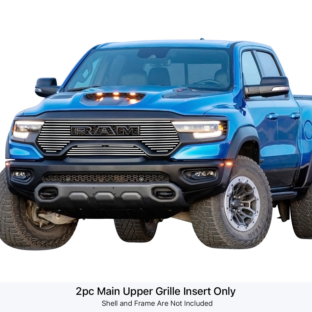 Stainless Steel Main Upper Stainless Steel Billet Grille 2021-2024 Ram 1500 TRX GR04FEB31S