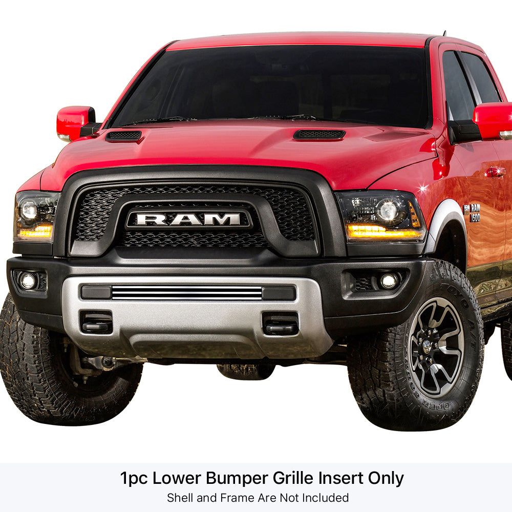Stainless Steel Lower Bumper Stainless Steel Billet Grille 2015-2018 Ram 1500 Rebel GR04FEB56S