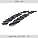 Stainless Steel Main Upper Black Stainless Steel Billet Grille 2002-2005 Dodge Ram GR04FEG20J