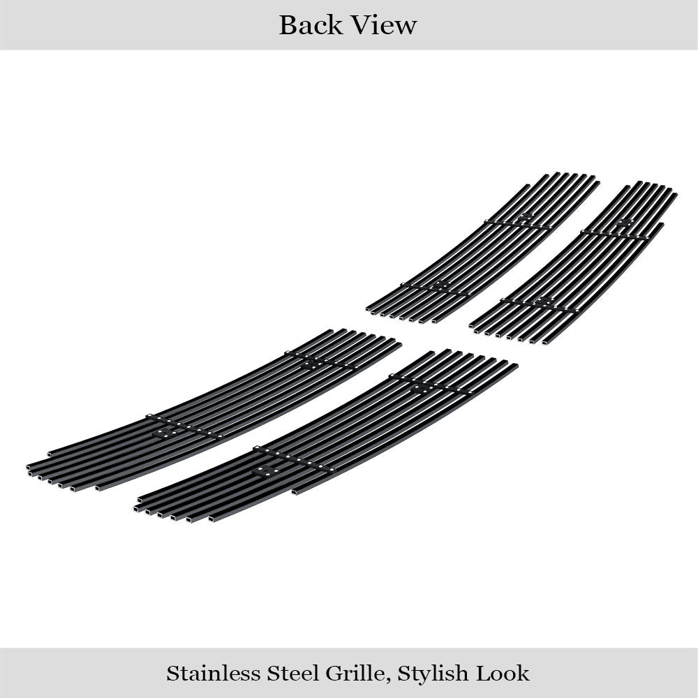 Stainless Steel Main Upper Black Stainless Steel Billet Grille 2002-2005 Dodge Ram GR04FEG20J