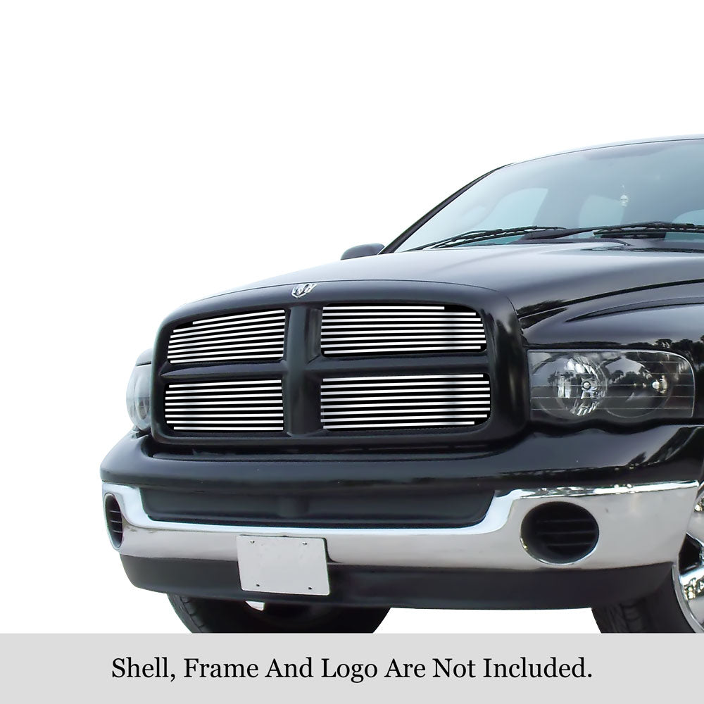 Stainless Steel Main Upper Stainless Steel Billet Grille 2002-2005 Dodge Ram GR04FEG20S