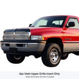 Stainless Steel Main Upper Stainless Steel Billet Grille 1994-2001 Dodge Ram Not For Sport GR04FEG21S