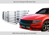 Stainless Steel Lower Bumper Stainless Steel Billet Grille 2015-2018 Dodge Charger With Adaptive Cruise Control (Not for Daytona and RT SCAT Pack and SRT)/2019-2023 Dodge Charger With Adaptive Cruise Control Only for SXT GR04FFC45C
