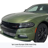 Stainless Steel Lower Bumper Stainless Steel Billet Grille 2015-2018 Dodge Charger Without Adaptive Cruise Control (Not for Daytona and RT SCAT Pack and SRT)/2019-2023 Dodge Charger Without Adaptive Cruise Control Only for SXT GR04FFC46S
