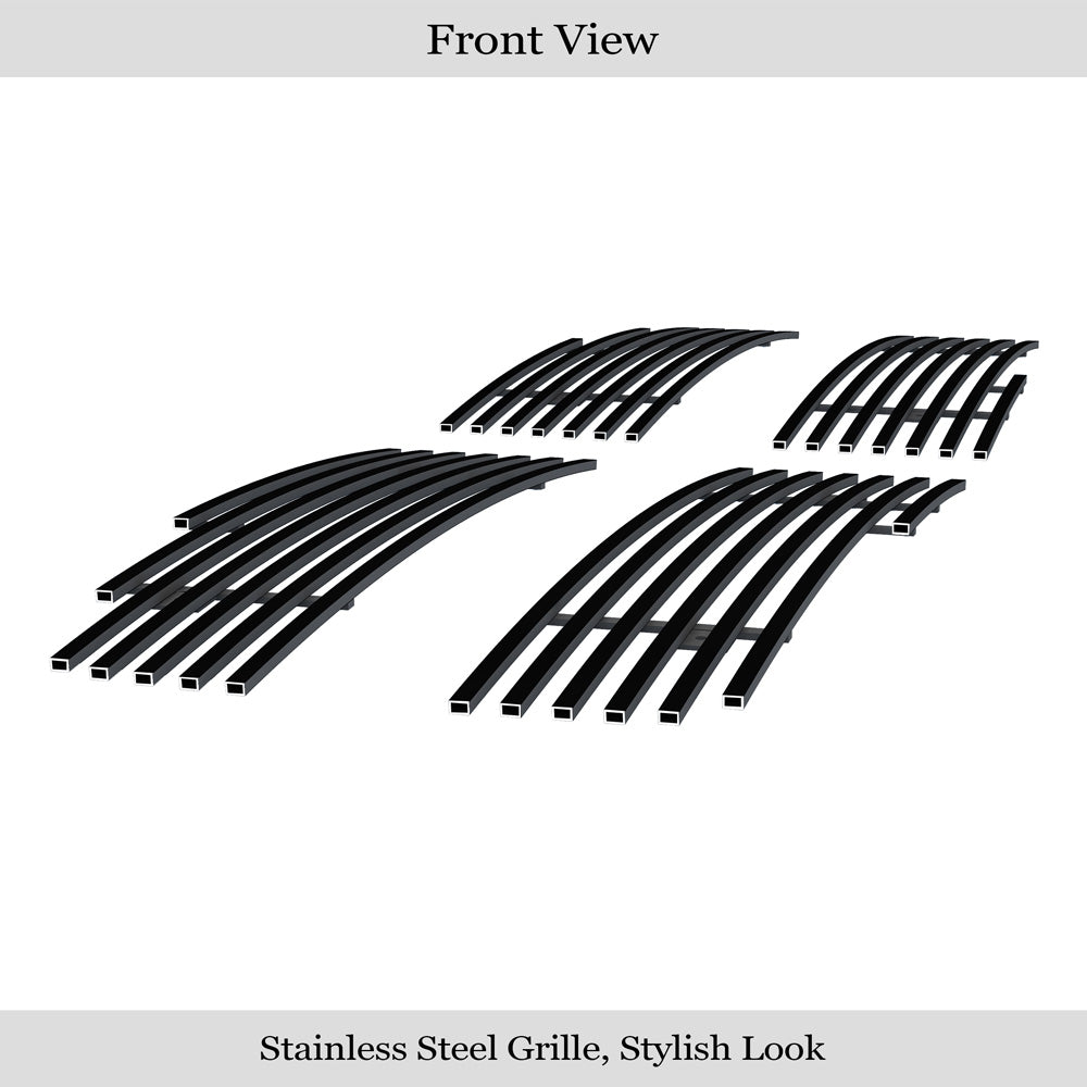Stainless Steel Main Upper Black Stainless Steel Billet Grille 2004-2006 Dodge Durango GR04FFD44J