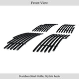 Stainless Steel Main Upper Black Stainless Steel Billet Grille 2004-2006 Dodge Durango GR04FFD44J