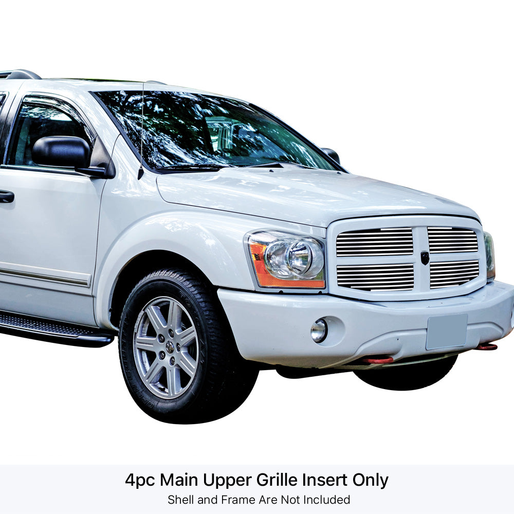 Stainless Steel Main Upper Stainless Steel Billet Grille 2004-2006 Dodge Durango GR04FFD44S
