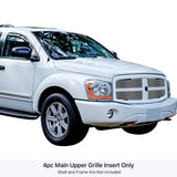 Stainless Steel Main Upper Stainless Steel Billet Grille 2004-2006 Dodge Durango GR04FFD44S