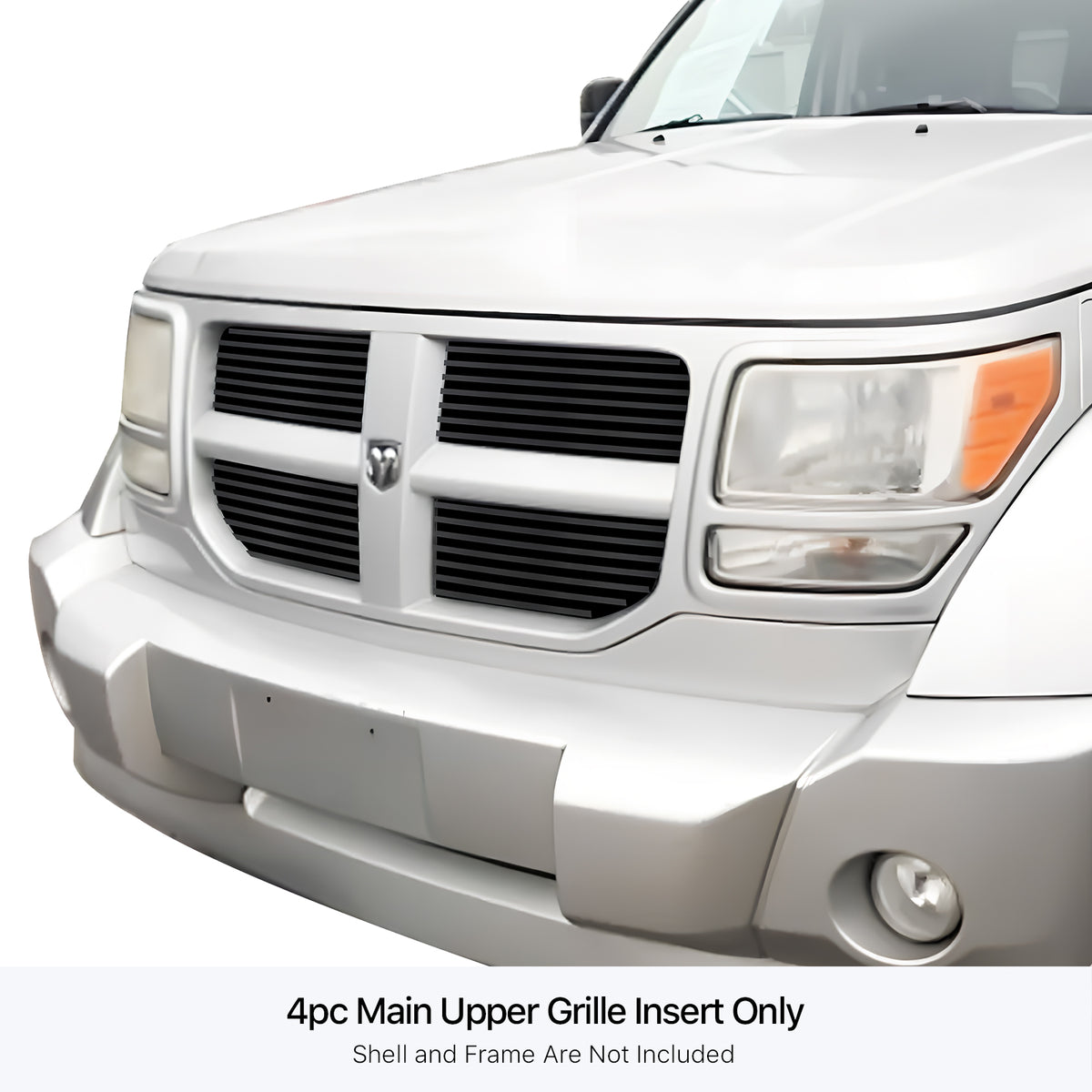 Stainless Steel Main Upper Black Stainless Steel Billet Grille 2007-2011 Dodge Nitro GR04FFD73J