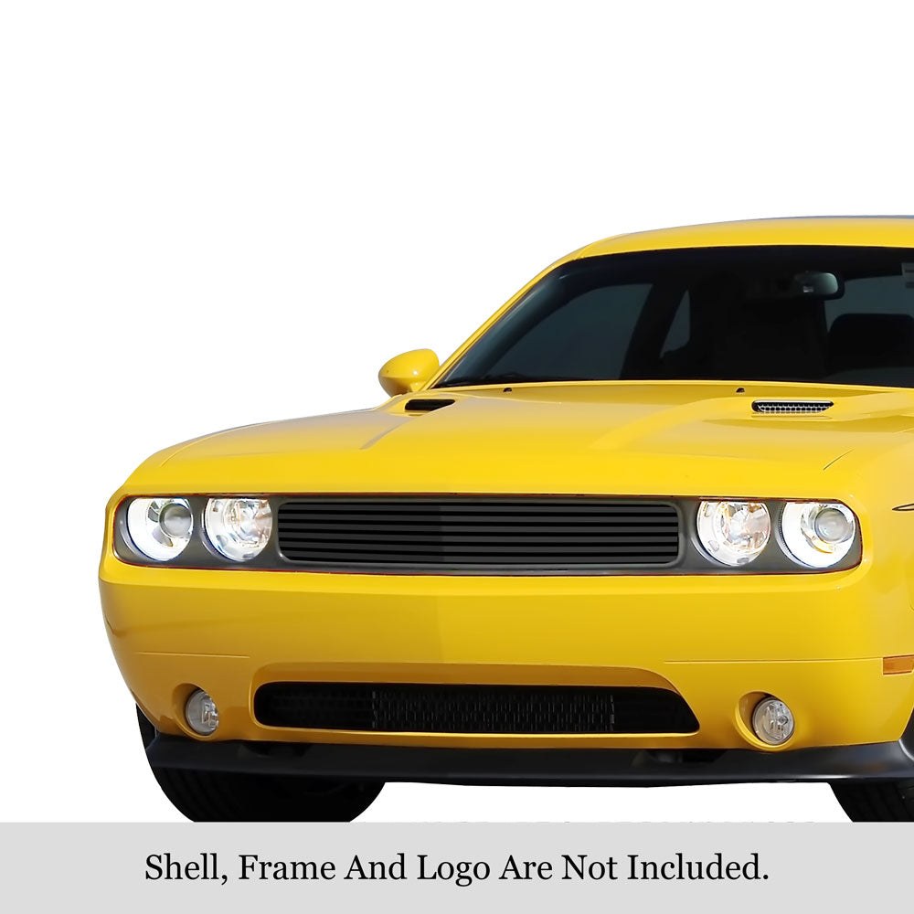 Stainless Steel Main Upper Black Stainless Steel Billet Grille 2009-2014 Dodge Challenger GR04FFF07J