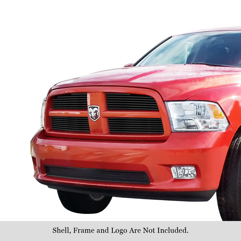 Stainless Steel Main Upper Black Stainless Steel Billet Grille 2009-2012 Dodge Ram 1500 Honeycomb Style Only GR04FFF13J