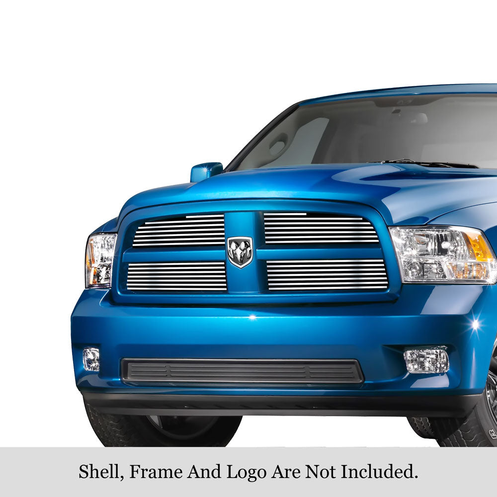 Stainless Steel Main Upper Stainless Steel Billet Grille 2009-2012 Dodge Ram 1500 Honeycomb Style Only GR04FFF13S