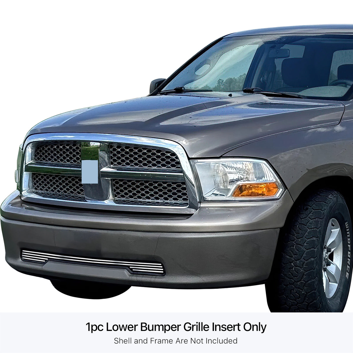 Stainless Steel Lower Bumper Stainless Steel Billet Grille 2009-2010 Dodge Ram 1500 Not For Sport And Express Model/2011-2012 Ram 1500 Not For Sport And Express Model GR04FFG25S