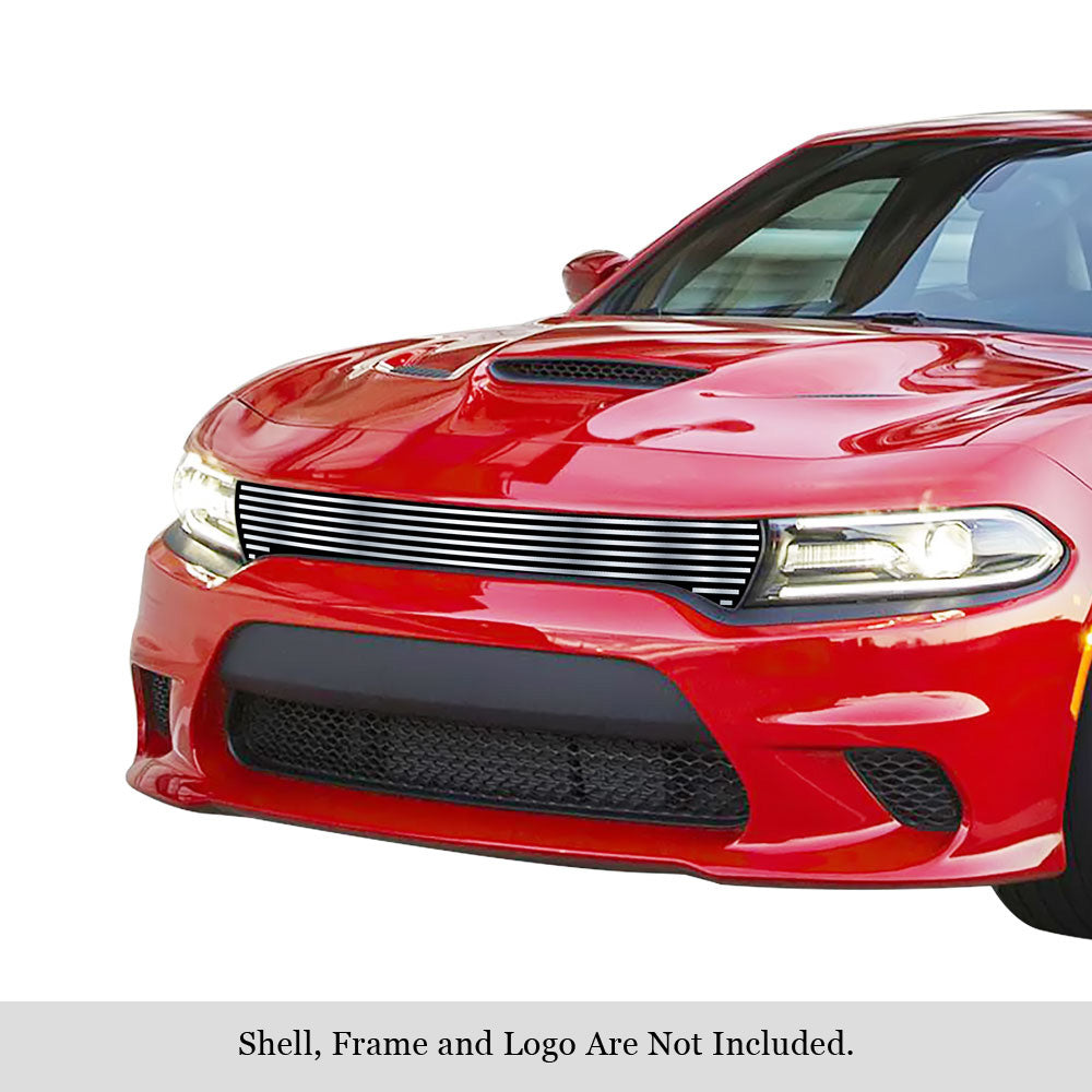 Stainless Steel Main Upper Stainless Steel Billet Grille 2015-2018 Dodge Charger (Only for Daytona and RT SCAT pack and Daytona 392 and SRT 392 and SRT Hellcat) / 2019 Dodge Charger Only for GT and RT GR04FFJ32S