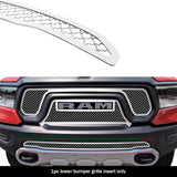 Stainless Steel Lower Bumper Mesh Grille 2019-2024 Ram 1500 Rebel without front sensor/ 2021-2024 Ram 1500 TRX without front sensor GR04GEB04S