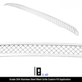 Stainless Steel Lower Bumper Mesh Grille 2019-2024 Ram 1500 Rebel without front sensor/ 2021-2024 Ram 1500 TRX without front sensor GR04GEB04S