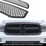 Stainless Steel Main Upper Black Wire Mesh Grille 2013-2018 Ram 1500 Honeycomb Style Only/2019-2021 Ram 1500 Classic Honeycomb Style Only GR04GEI19K