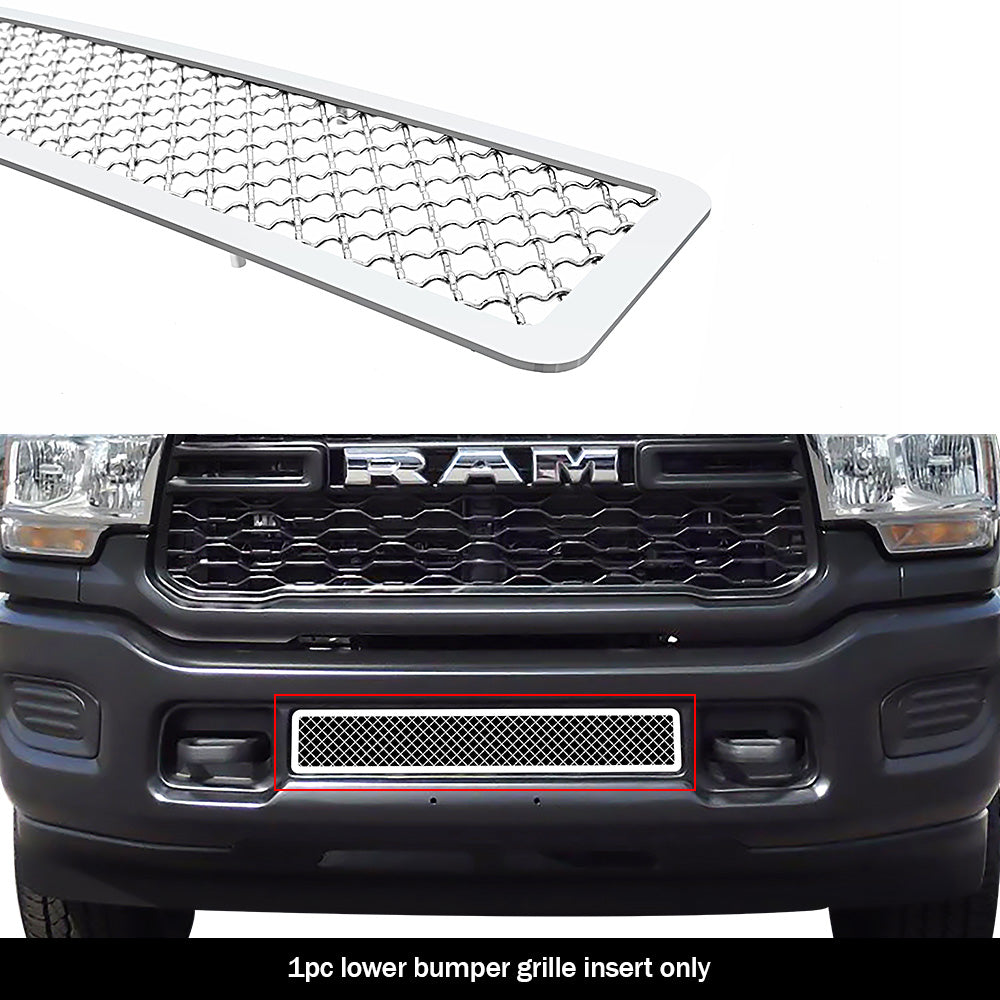 Stainless Steel Lower Bumper Mesh Grille 2019-2024 Ram 2500 without sensor /2019-2024 Ram 3500 without sensor GR04GEJ32S