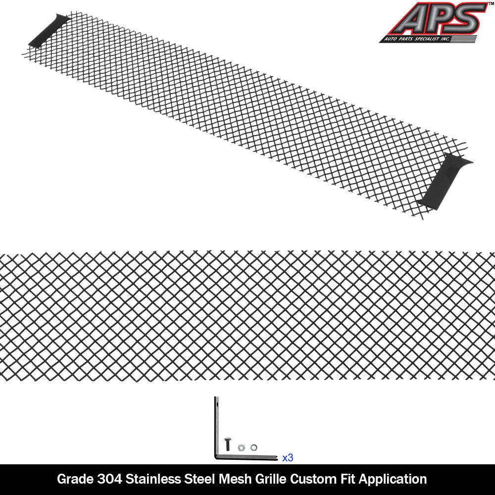 Stainless Steel Lower Bumper Black Wire Mesh Grille 2010-2018 Ram 2500 Tow Hook Show/ 2010-2018 Ram 3500 Tow Hook Show GR04GFC32G