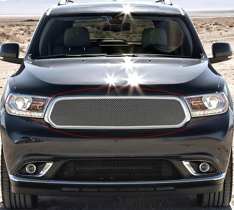 Stainless Steel Main Upper Mesh Grille 2014-2017 Dodge Durango/2018 Dodge Durango Not for RT and SRT Model/2019-2020 Dodge Durango Not for GT and RT and SRT GR04GFC47T