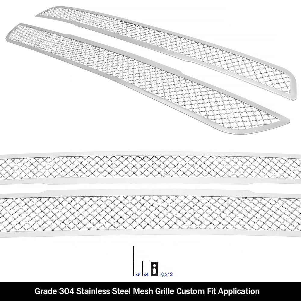 Stainless Steel Main Upper Mesh Grille 2019-2024 Ram 1500 Only for Tradesman (Excl. 19-24 Ram 1500 Classic) GR04GFG28S