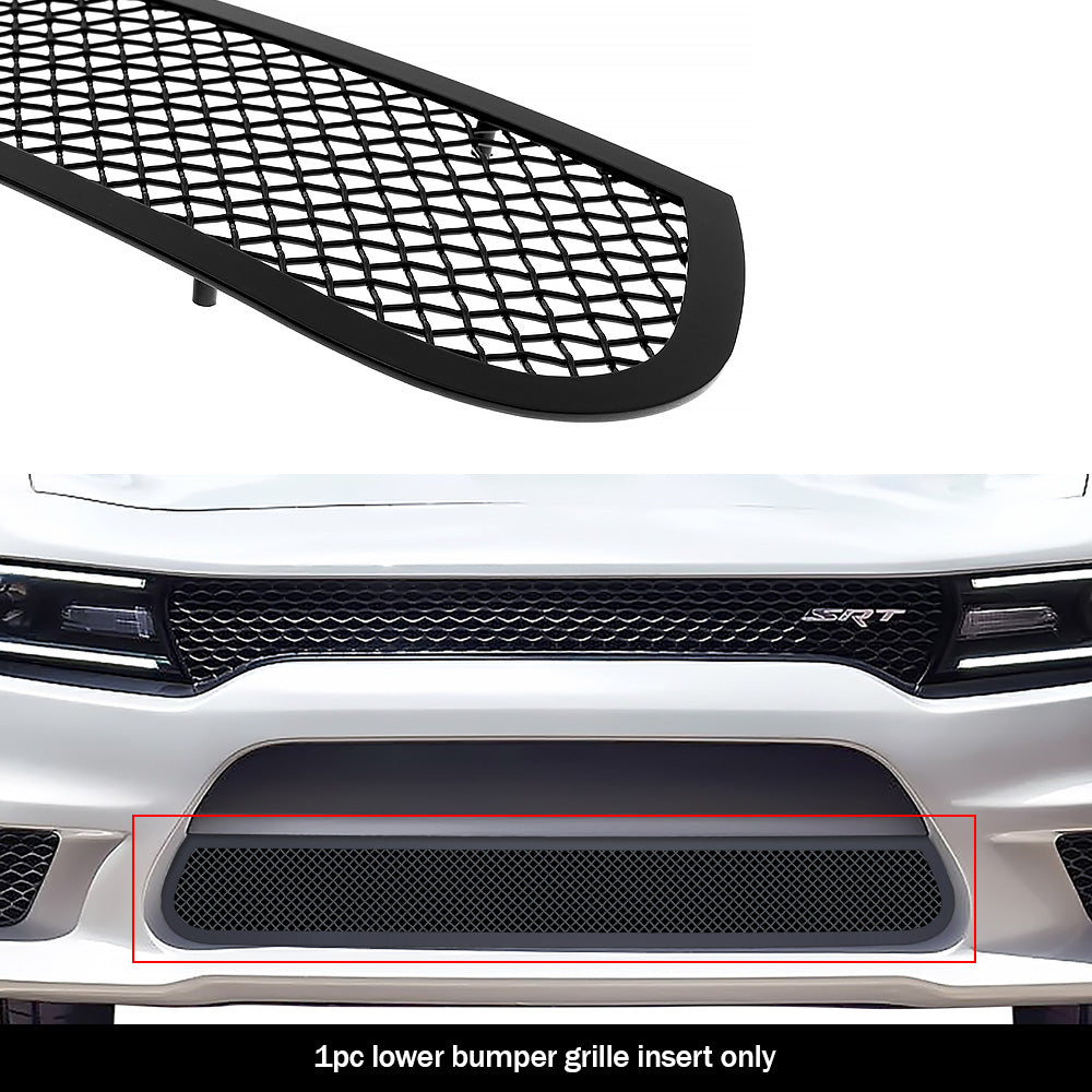Stainless Steel Lower Bumper Black Wire Mesh Grille Dodge Charger GR04GFJ34H
