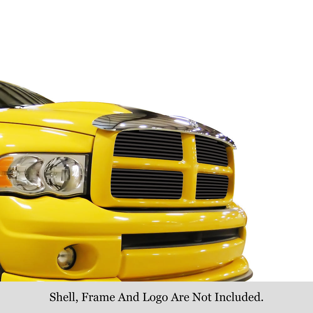 Stainless Steel Main Upper Black Stainless Steel Billet Grille 2002-2005 Dodge Ram (Exclude 2002 Classic Model) GR04HEC74J