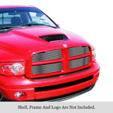 Stainless Steel Main Upper Stainless Steel Billet Grille 2002-2005 Dodge Ram (Exclude 2002 Classic Model) GR04HEC74S