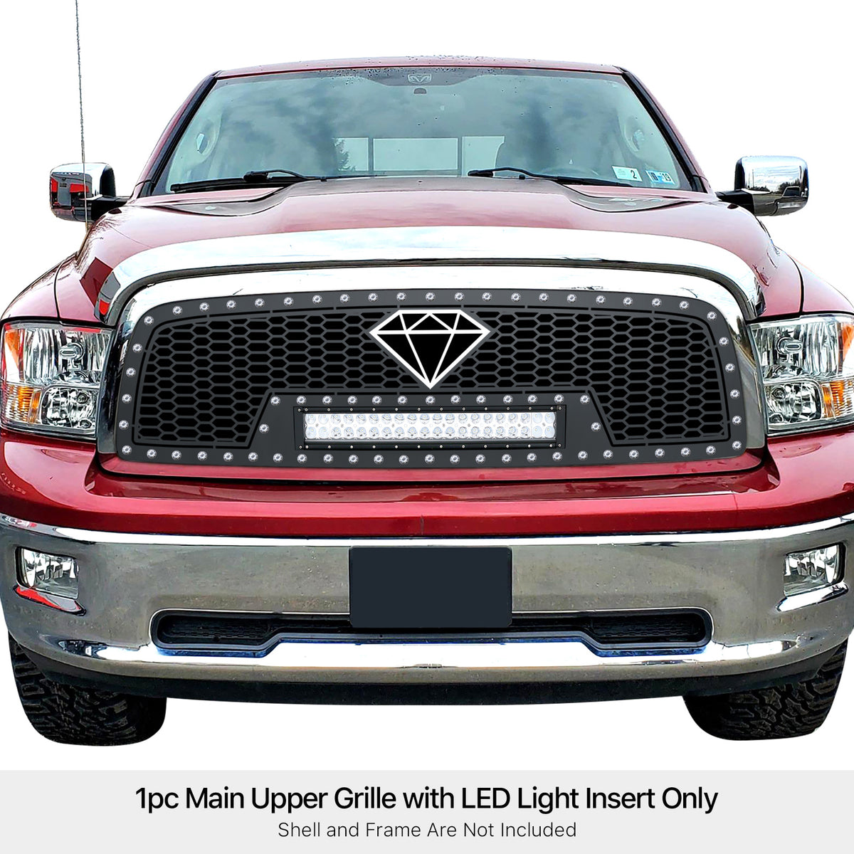 Stainless Steel Main Upper Sheet Grille 2009-2012 Dodge Ram 1500 GR04LEA69L