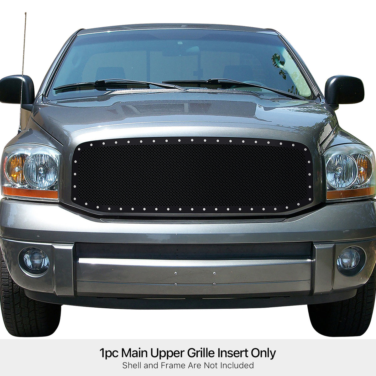 Stainless Steel Main Upper Rivet Grille 2006-2008 Ram 1500 /2006-2009 Dodge Ram 2500 /2006-2009 Dodge Ram 3500 GR04LEC18H