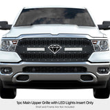 Stainless Steel Main Upper Sheet Grille 2019-2024 Ram 1500 Laramie/Lone Star/Big Horn/Tradesman (Excl. 19-24 Ram 1500 Classic, Excl. Laramie Limited) GR04LEE40L