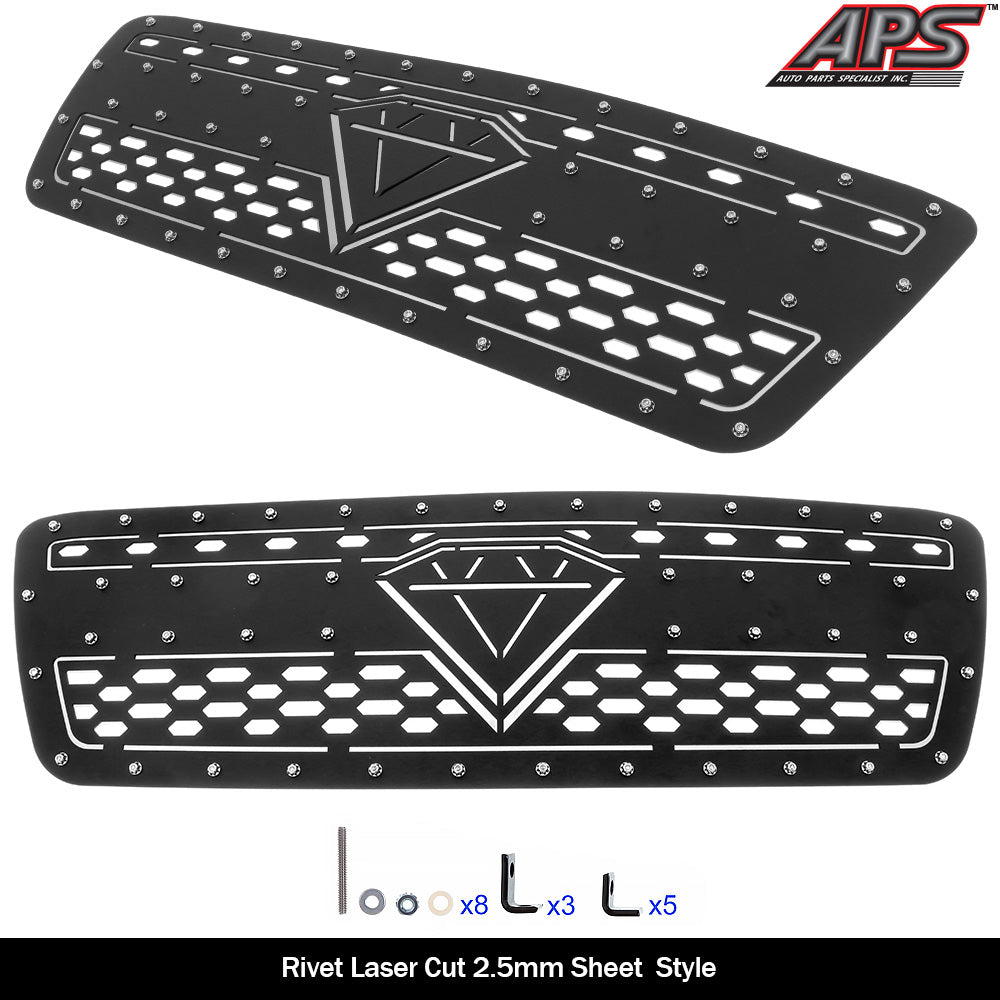 Stainless Steel Main Upper Sheet Grille 2004-2008 Ford F-150 (Not For FX2 Model) GR06DEC50D