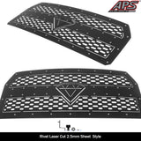 Stainless Steel Main Upper Sheet Grille 2015-2017 Ford F-150 Without Front Camera GR06DFC10D