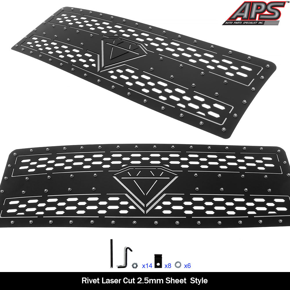 Stainless Steel Main Upper Sheet Grille 2009-2014 Ford F-150 All Model/Not For Raptor GR06DFF32D