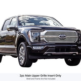 Stainless Steel Main Upper Stainless Steel Billet Grille 2021-2023 Ford F-150 King Ranch/Platinum GR06FEA95S
